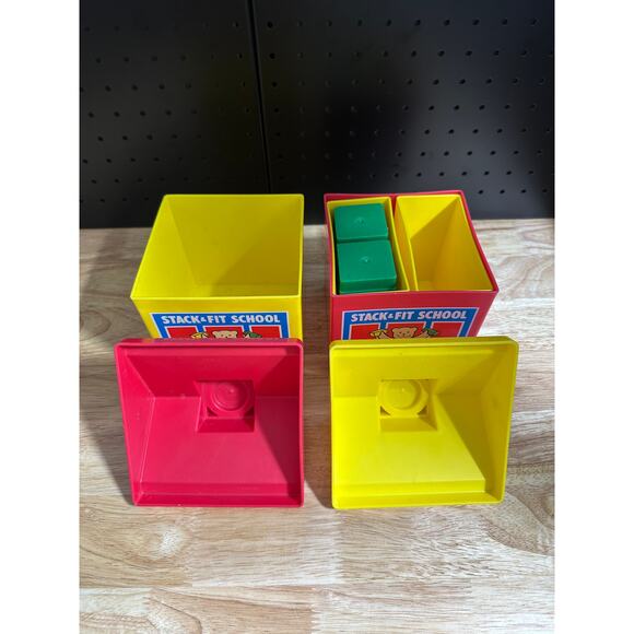 Vintage 1983 Johnson & Johnson Stack & Fit School Stacking Toys - Picture 3 of 6